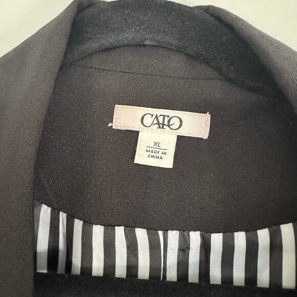 Cato Black Women’s Blazer with Striped Lining in Size XL - Picture 4 of 5